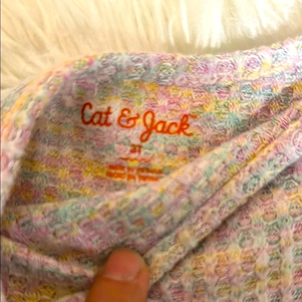 Cat and Jack Pastel and Blue Peplum Sweaters 3T‎